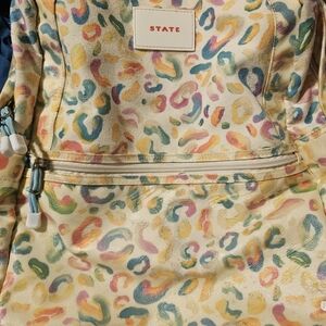 STATE Colorful Leopard Print Backpack